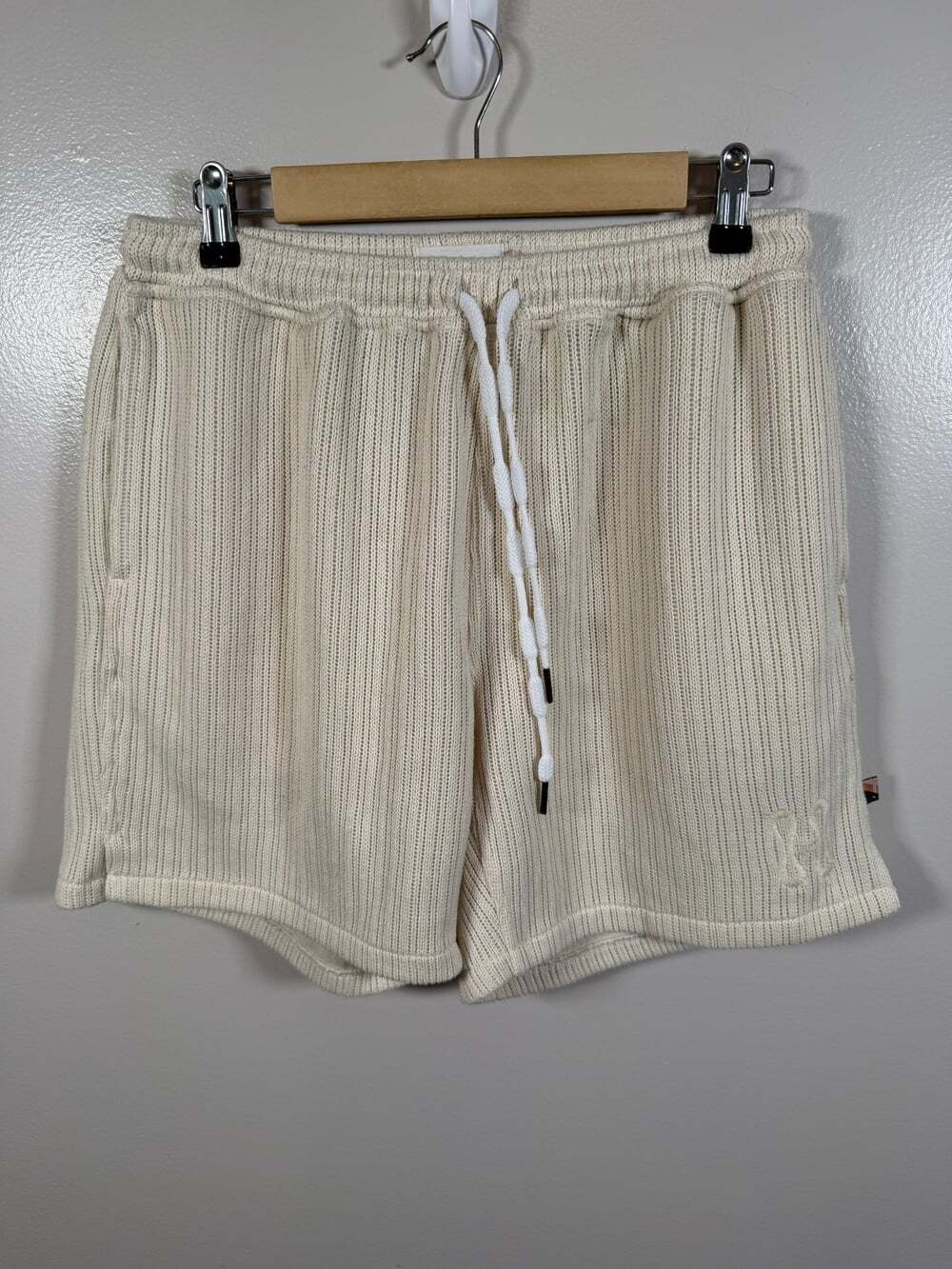 Honor The Gift Knit Shorts Mens Size Medium Bone Cream Drawstring Streetwear